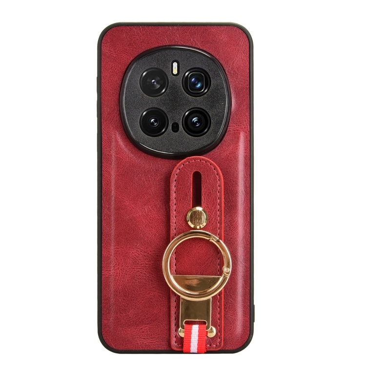 For Honor Magic7 Pro Wristband Leather Back Phone Case