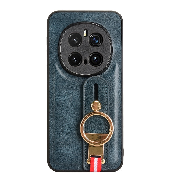 For Honor Magic7 Pro Wristband Leather Back Phone Case