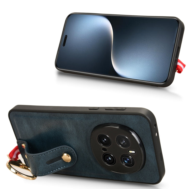 For Honor Magic7 Pro Wristband Leather Back Phone Case