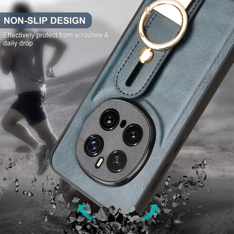 For Honor Magic7 Pro Wristband Leather Back Phone Case