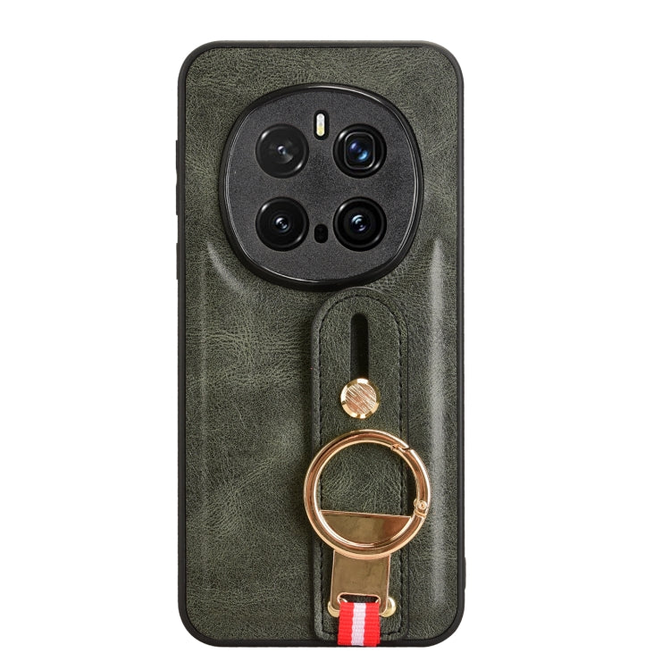 For Honor Magic7 Pro Wristband Leather Back Phone Case
