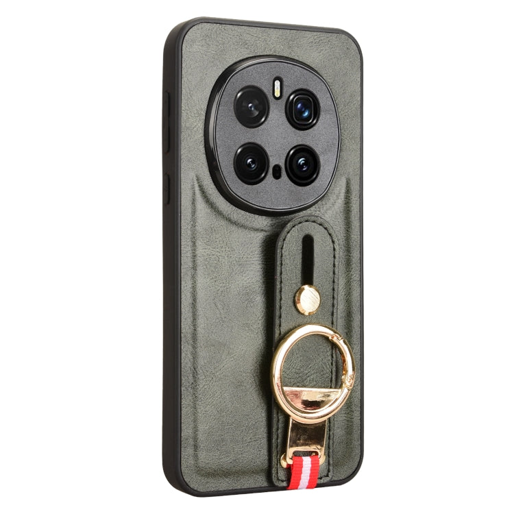 For Honor Magic7 Pro Wristband Leather Back Phone Case