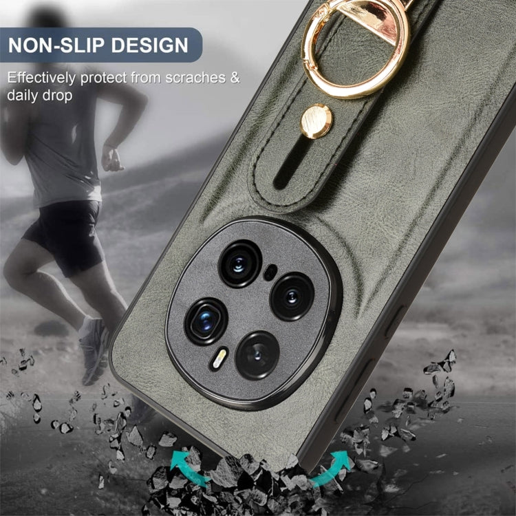 For Honor Magic7 Pro Wristband Leather Back Phone Case