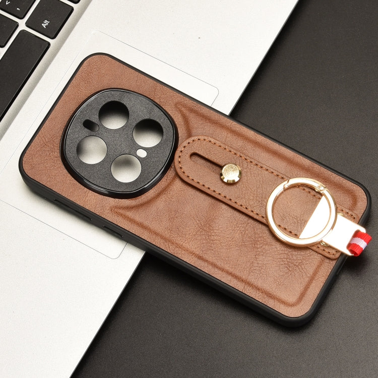 For Honor Magic7 Pro Wristband Leather Back Phone Case