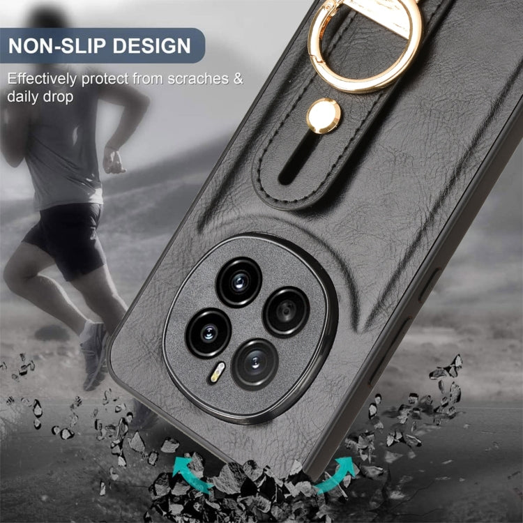 For Honor Magic7 Wristband Leather Back Phone Case