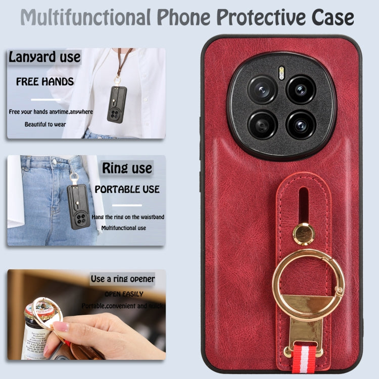 For Honor Magic7 Wristband Leather Back Phone Case