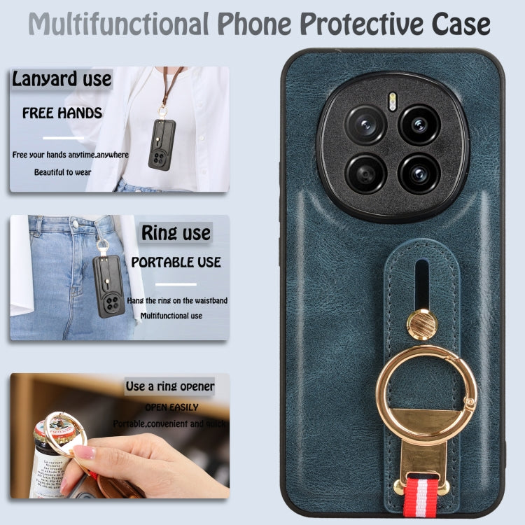 For Honor Magic7 Wristband Leather Back Phone Case