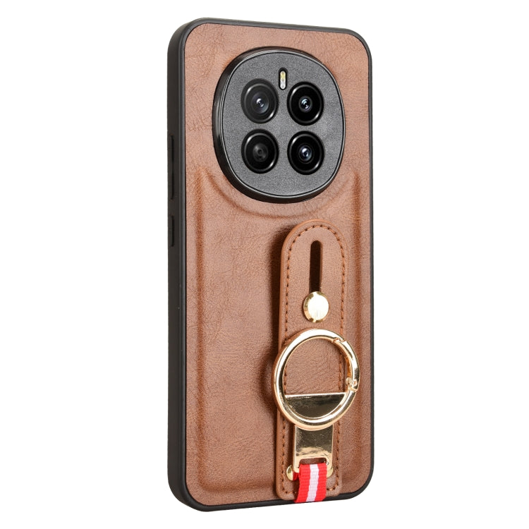 For Honor Magic7 Wristband Leather Back Phone Case