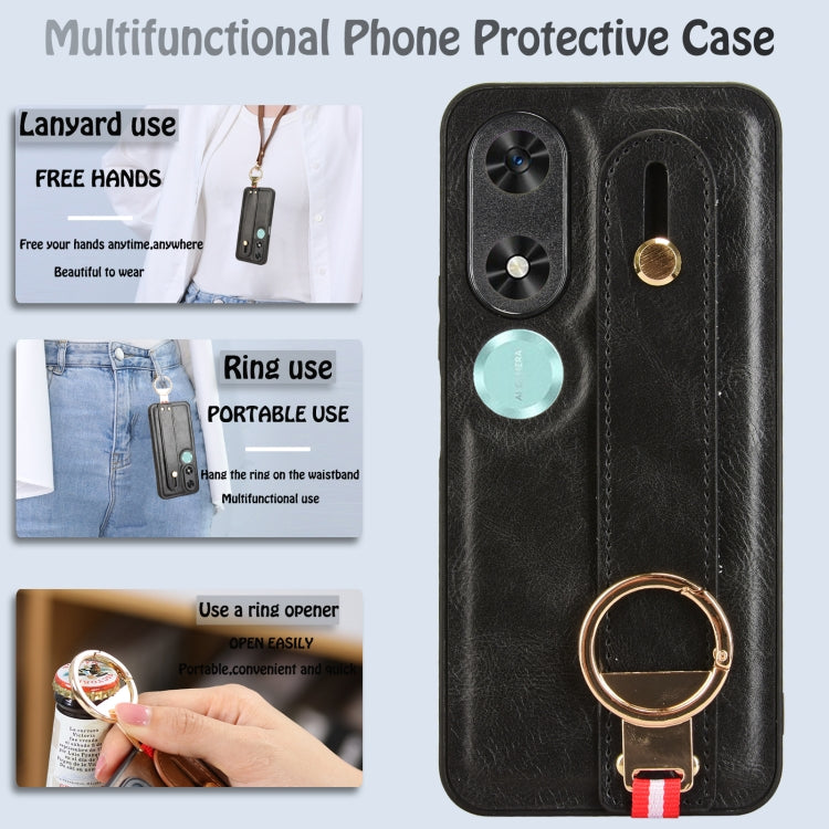For Honor Play9C Wristband Leather Back Phone Case