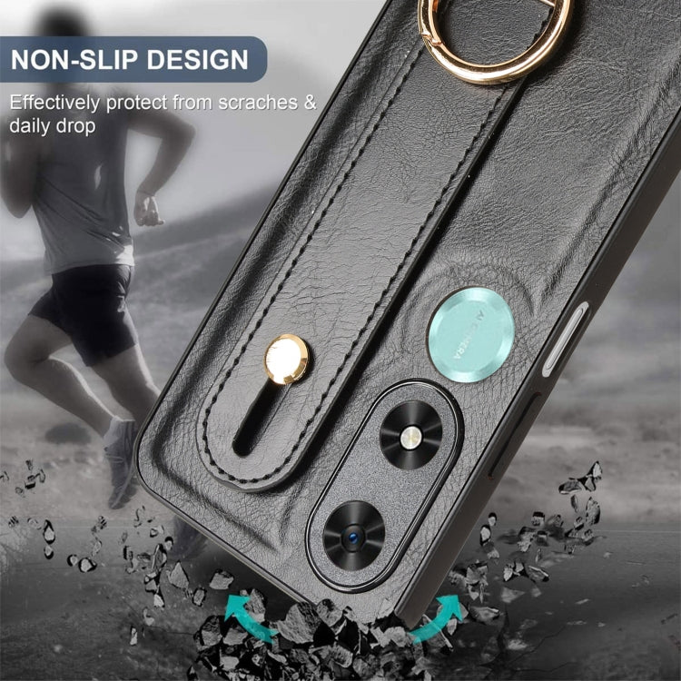 For Honor Play9C Wristband Leather Back Phone Case