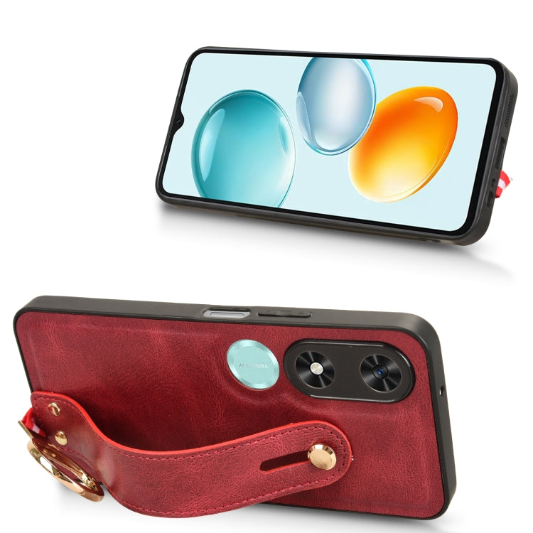 For Honor Play9C Wristband Leather Back Phone Case