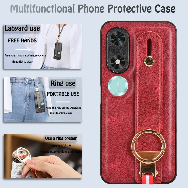 For Honor Play9C Wristband Leather Back Phone Case