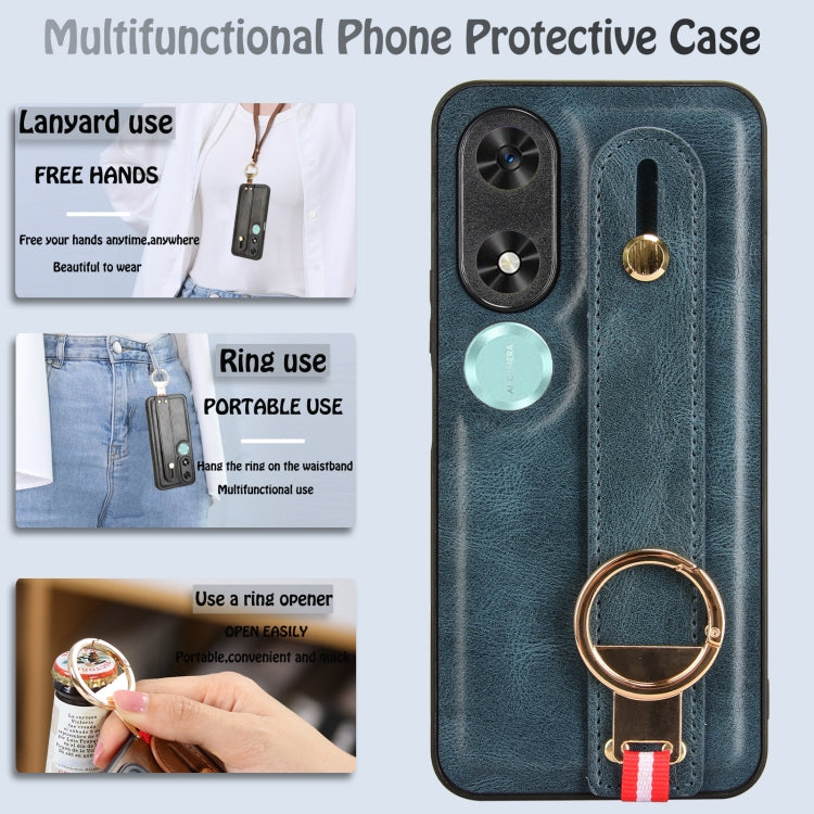 For Honor Play9C Wristband Leather Back Phone Case