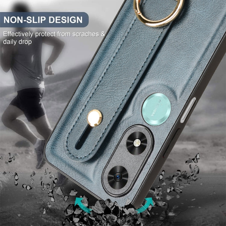 For Honor Play9C Wristband Leather Back Phone Case
