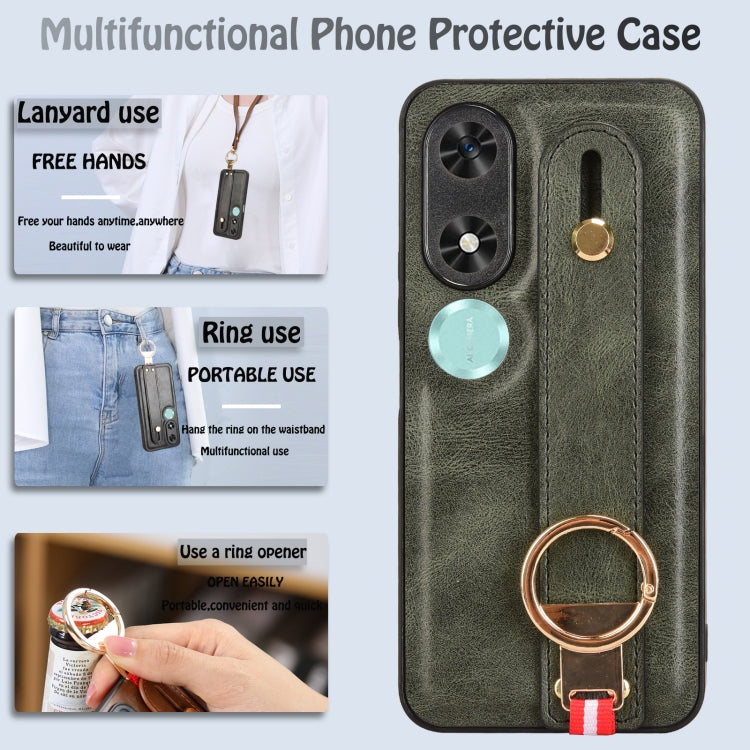 For Honor Play9C Wristband Leather Back Phone Case