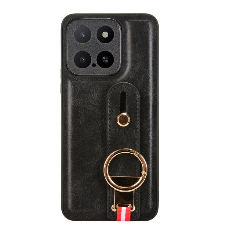 For Honor X5b 4G / X5b Plus 4G Wristband Leather Back Phone Case