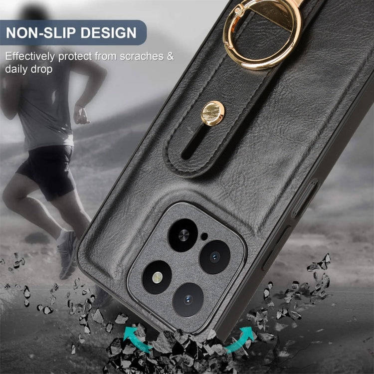 For Honor X5b 4G / X5b Plus 4G Wristband Leather Back Phone Case