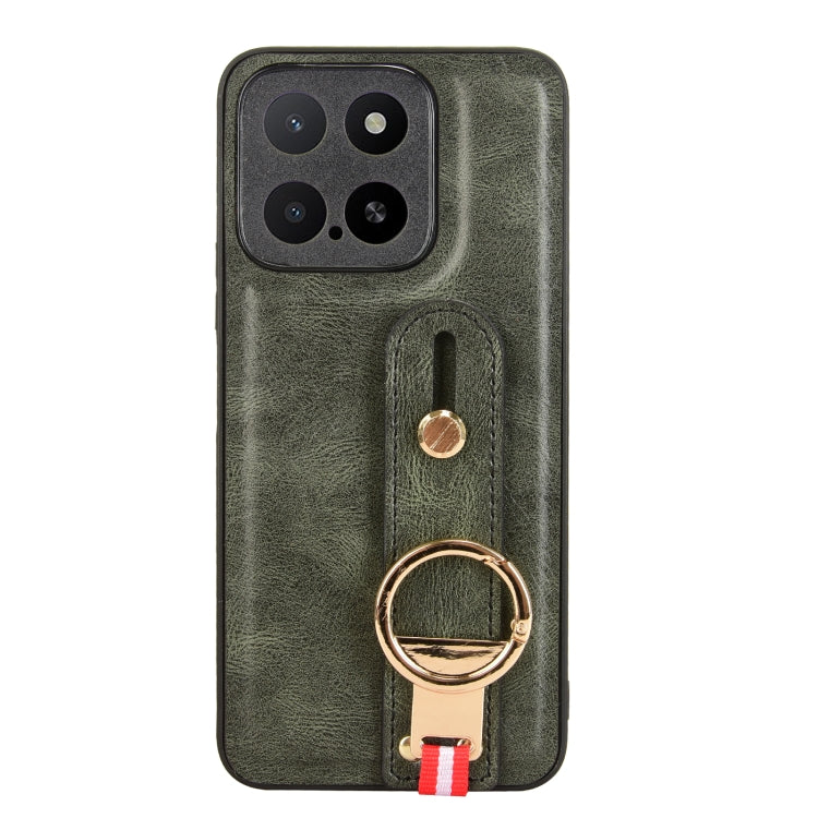 For Honor X5b 4G / X5b Plus 4G Wristband Leather Back Phone Case