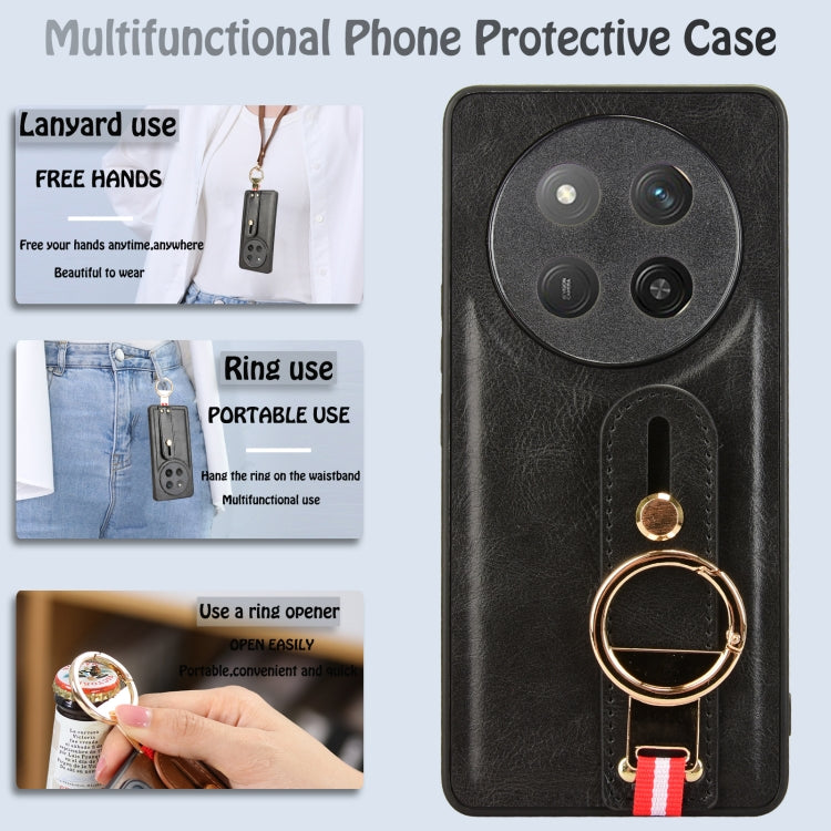For Honor X60 Pro 5G / X9C 5G Wristband Leather Back Phone Case