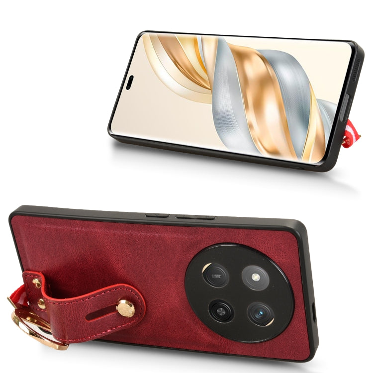 For Honor X60 Pro 5G / X9C 5G Wristband Leather Back Phone Case