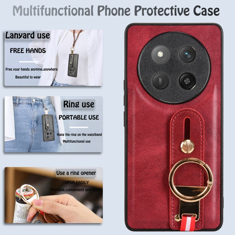 For Honor X60 Pro 5G / X9C 5G Wristband Leather Back Phone Case