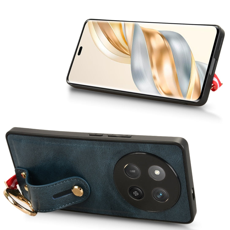 For Honor X60 Pro 5G / X9C 5G Wristband Leather Back Phone Case