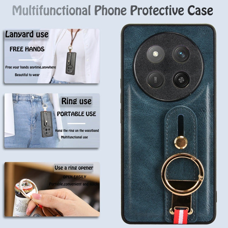 For Honor X60 Pro 5G / X9C 5G Wristband Leather Back Phone Case