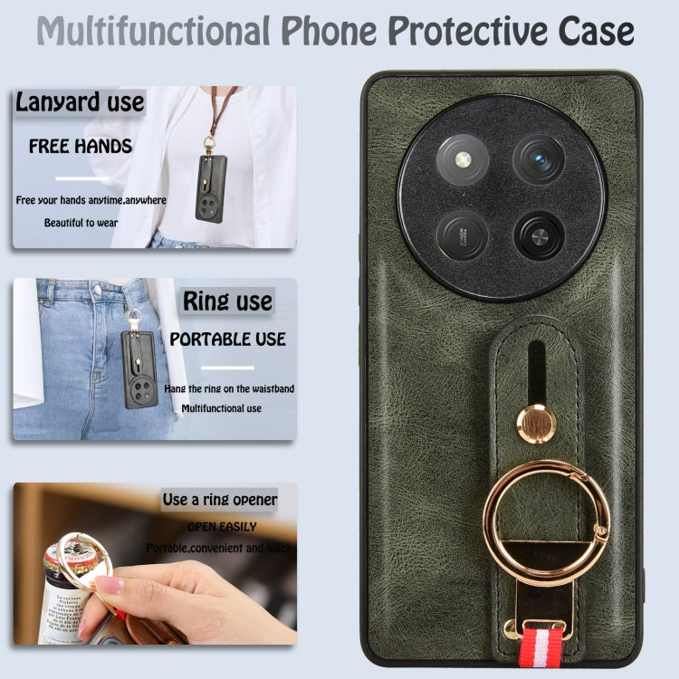 For Honor X60 Pro 5G / X9C 5G Wristband Leather Back Phone Case