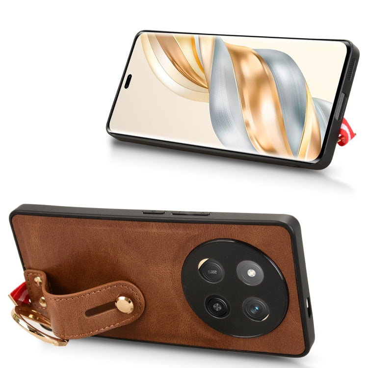 For Honor X60 Pro 5G / X9C 5G Wristband Leather Back Phone Case
