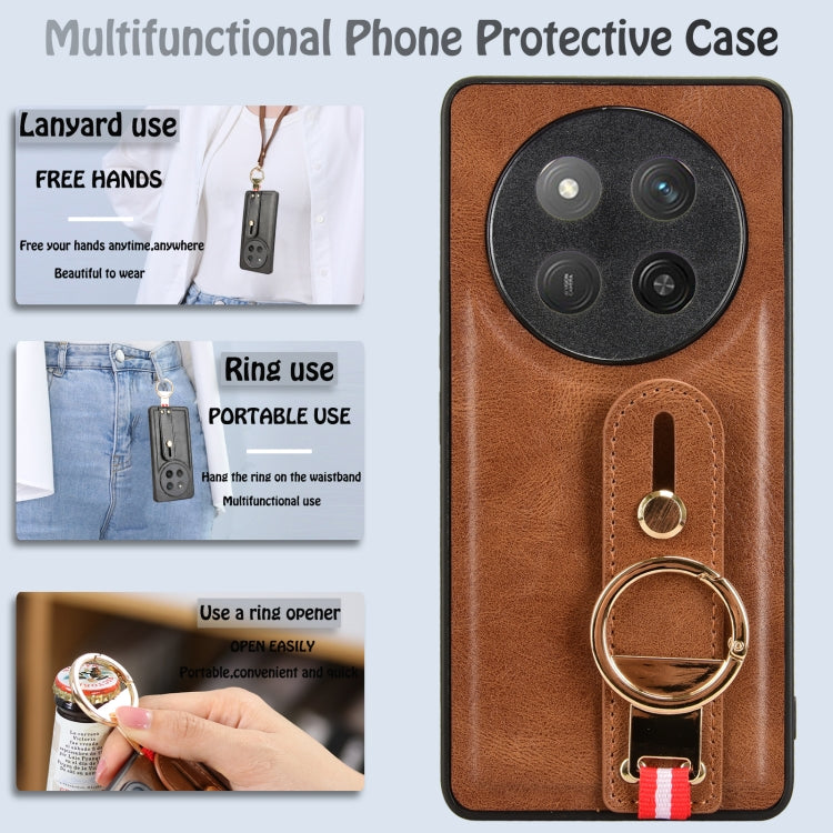 For Honor X60 Pro 5G / X9C 5G Wristband Leather Back Phone Case