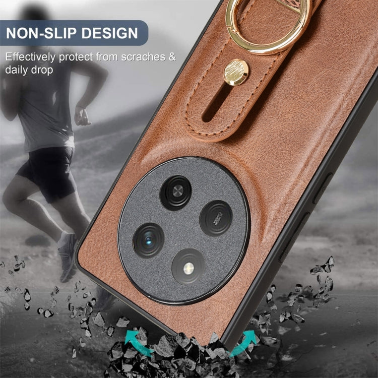 For Honor X60 Pro 5G / X9C 5G Wristband Leather Back Phone Case