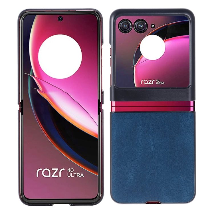 For Motorola Razr 40 Ultra Classic Leather PC Phone Case