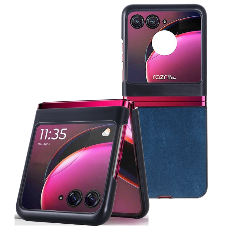 For Motorola Razr 40 Ultra Classic Leather PC Phone Case
