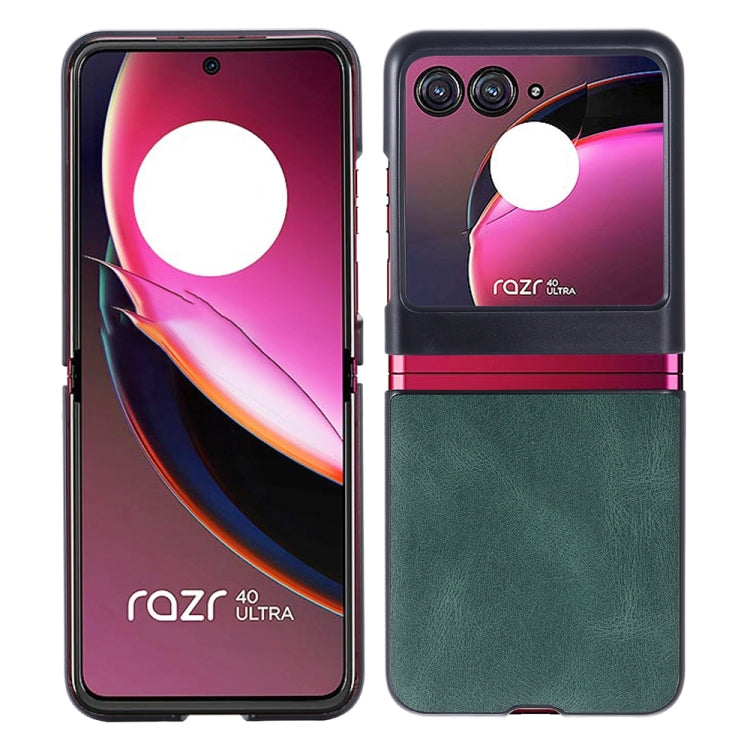 For Motorola Razr 40 Ultra Classic Leather PC Phone Case