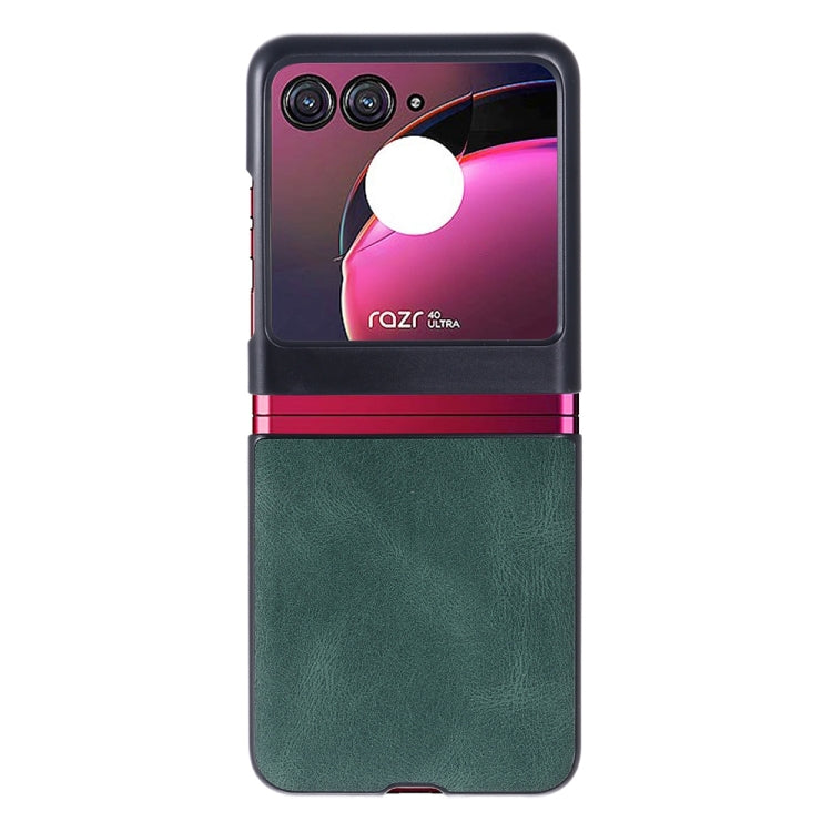 For Motorola Razr 40 Ultra Classic Leather PC Phone Case