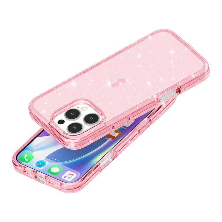 For iPhone 16 Pro Shockproof Terminator Glitter Powder Phone Case