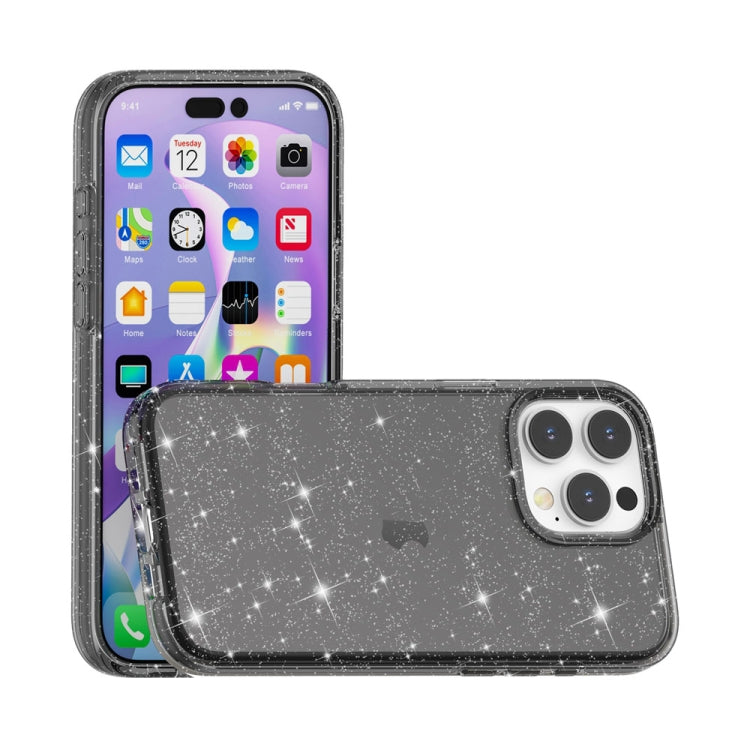 For iPhone 16 Pro Shockproof Terminator Glitter Powder Phone Case