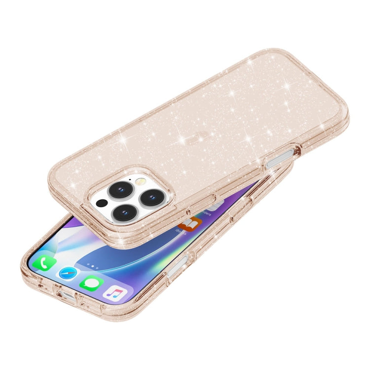 For iPhone 16 Pro Shockproof Terminator Glitter Powder Phone Case
