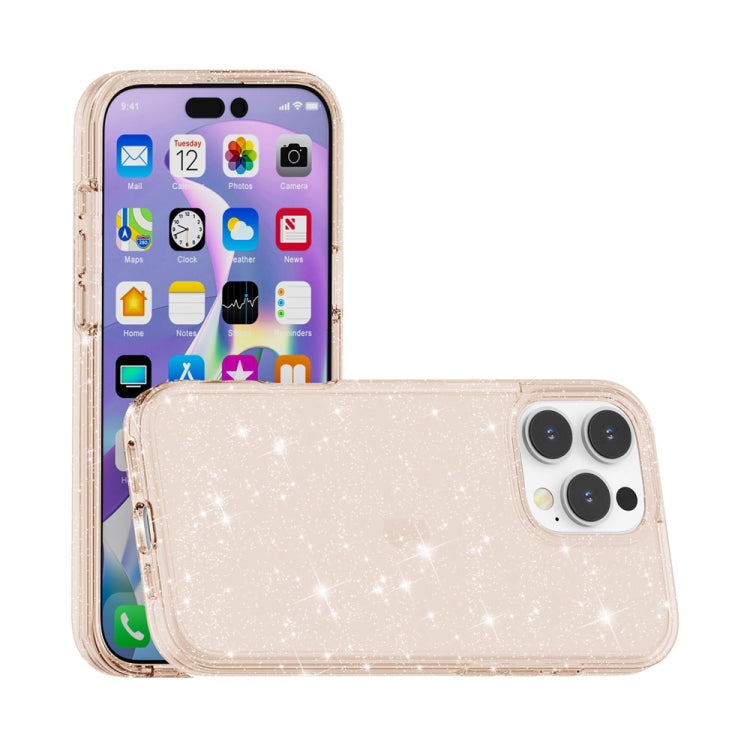 For iPhone 16 Pro Shockproof Terminator Glitter Powder Phone Case