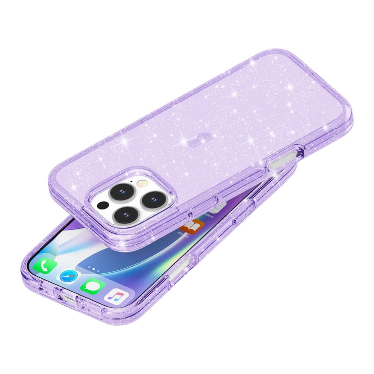 For iPhone 16 Pro Shockproof Terminator Glitter Powder Phone Case