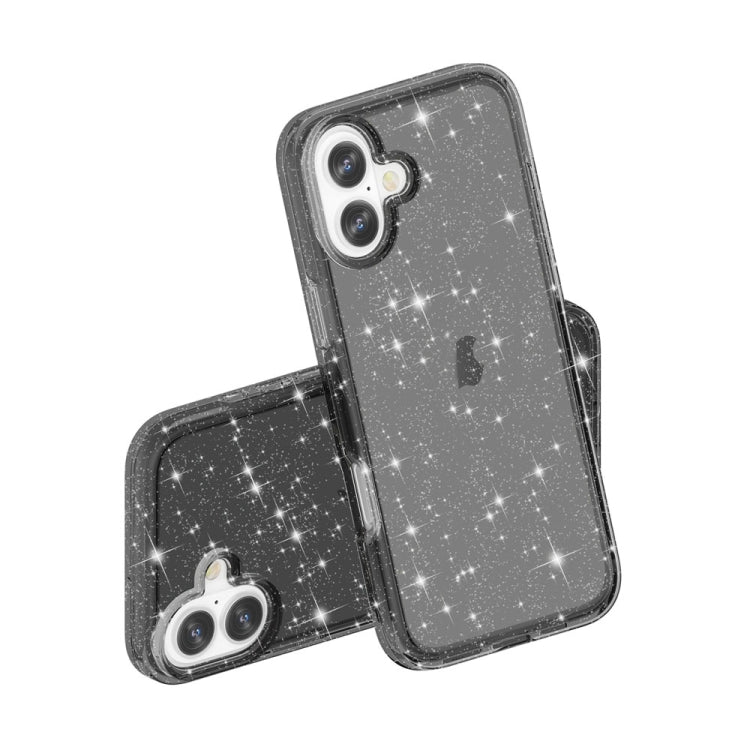 For iPhone 16 Shockproof Terminator Glitter Powder Phone Case