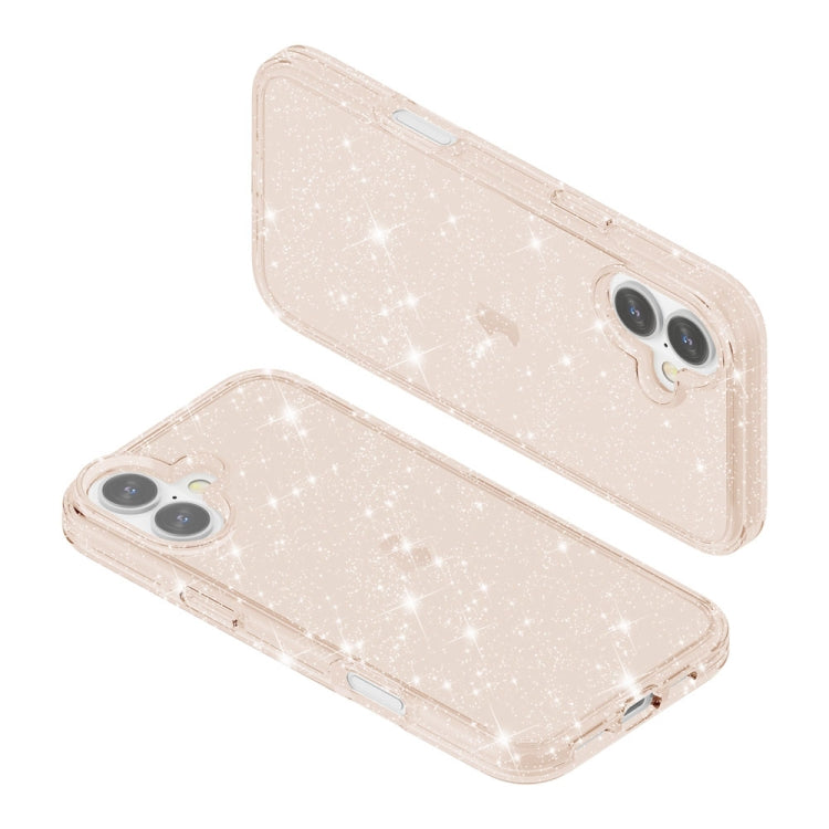 For iPhone 16 Shockproof Terminator Glitter Powder Phone Case