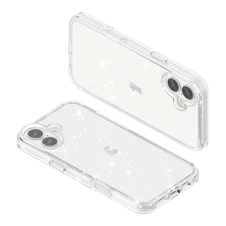For iPhone 16 Shockproof Terminator Glitter Powder Phone Case