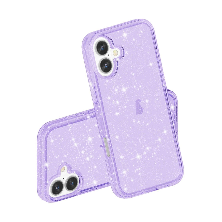 For iPhone 16 Shockproof Terminator Glitter Powder Phone Case