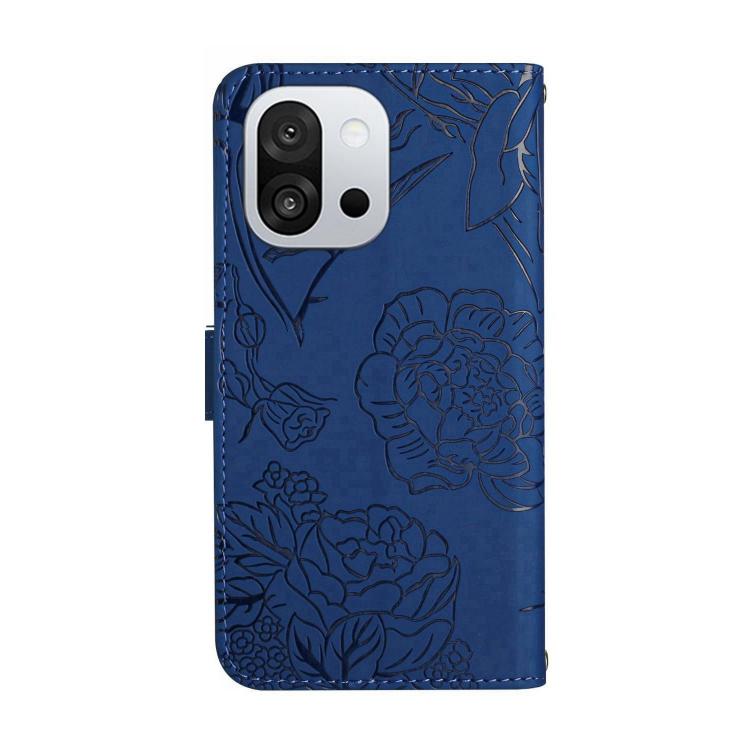 For OnePlus 13T Skin Feel Butterfly Peony Embossed Leather Phone Case