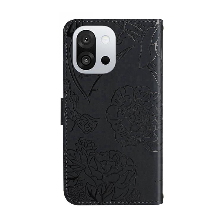 For OnePlus 13T Skin Feel Butterfly Peony Embossed Leather Phone Case