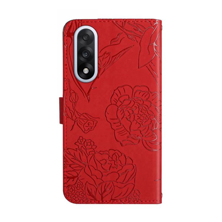 For OnePlus Nord 5 5G / Ace 5 Ultra Skin Feel Butterfly Peony Embossed Leather Phone Case