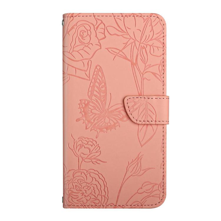 For OnePlus 15R Skin Feel Butterfly Peony Embossed Leather Phone Case