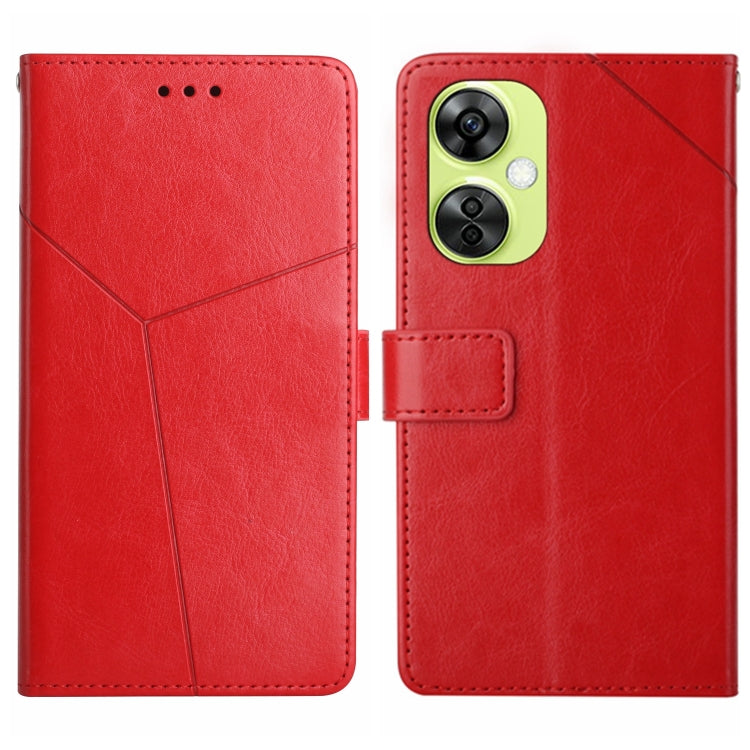 For OnePlus Nord CE 3 Lite Y-shaped Pattern Flip Leather Phone Case