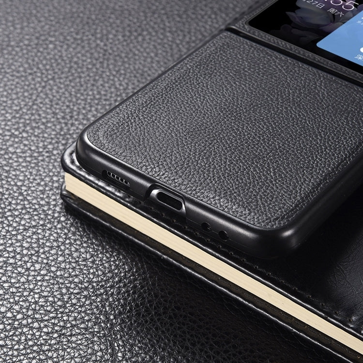 For Samsung Galaxy Z Flip6 / Flip7 FE Genuine Leather Shockproof Protective Phone Case